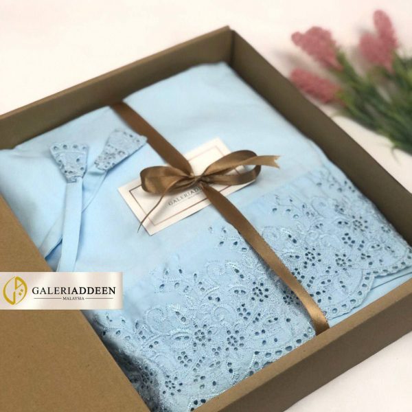 telekung hantaran in baby blue_galeriaddeen