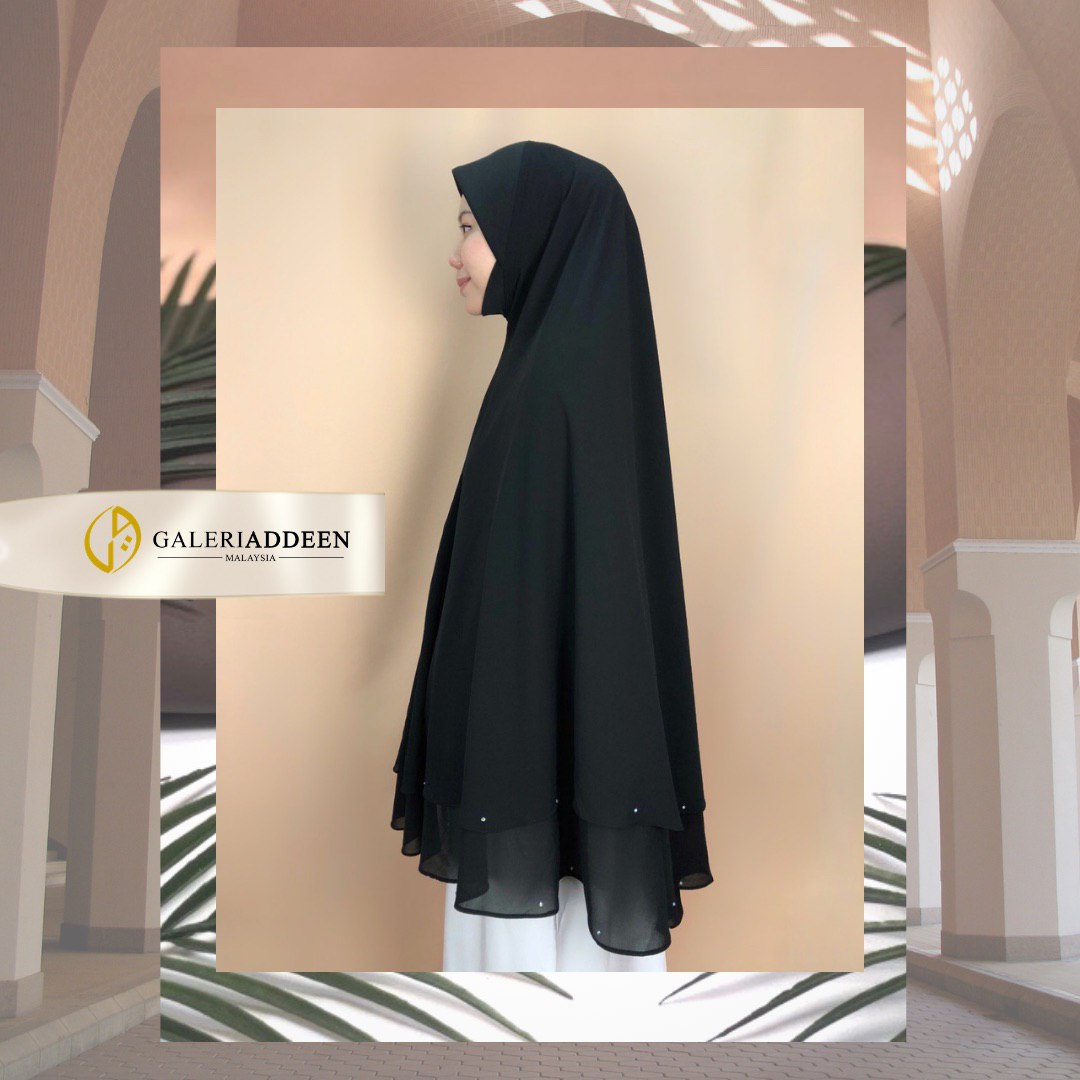 photo6226639111394011343 mini telekung hitam haji umrah Galeri Addeen
