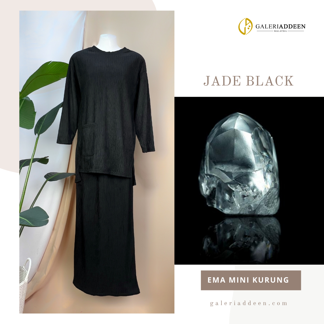emma in jade black emmaminikurung_galeriaddeen