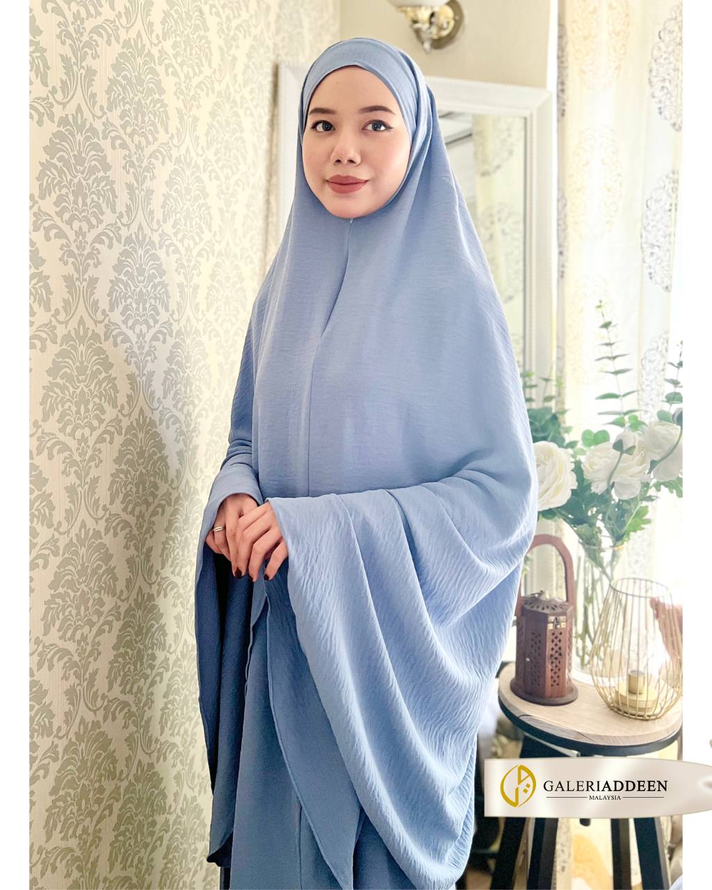 telekung camille in sky blue ikat dalam telekungcamille_bygaleriaddeen