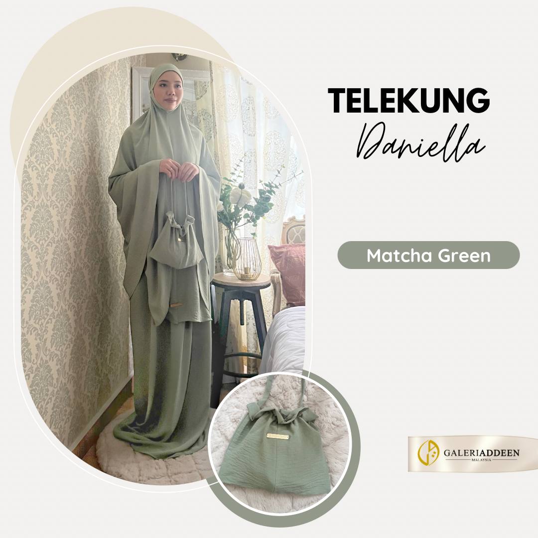 telekung daniella in matcha green talekungdaniella_bygaleriaddeen