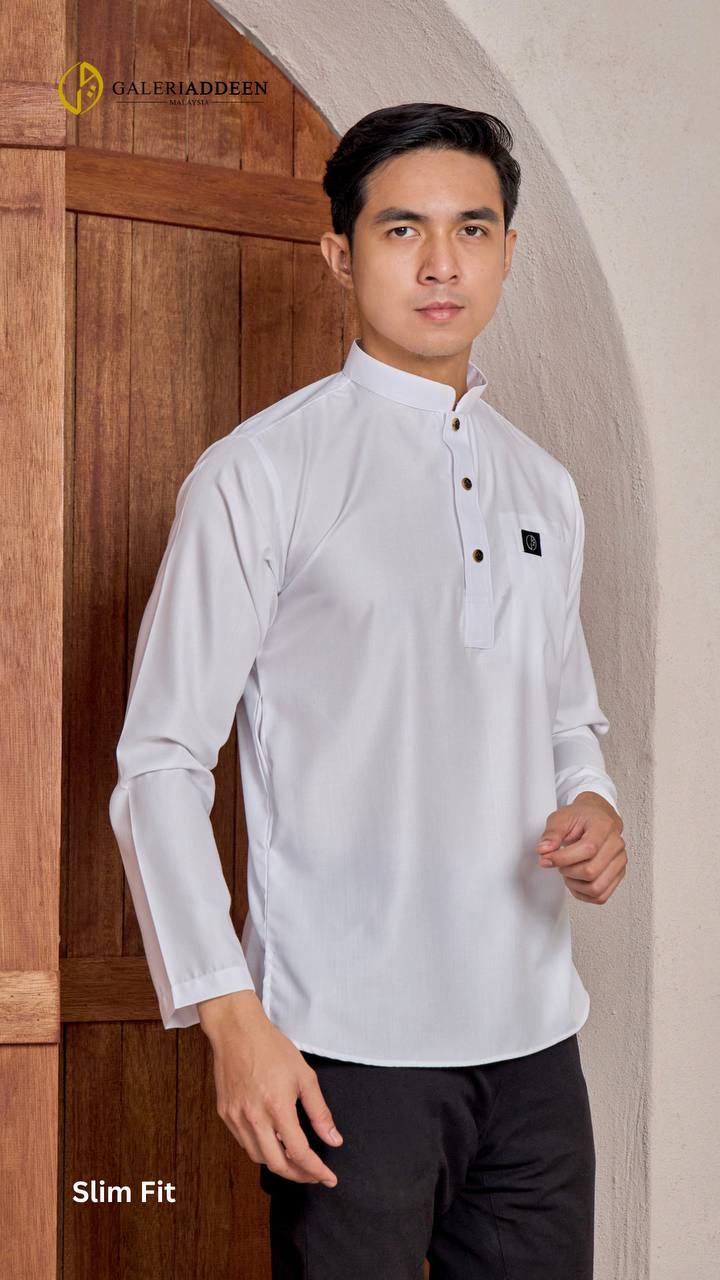 kurta emeer white slim fit kurtaemeer_bygaleriaddeen