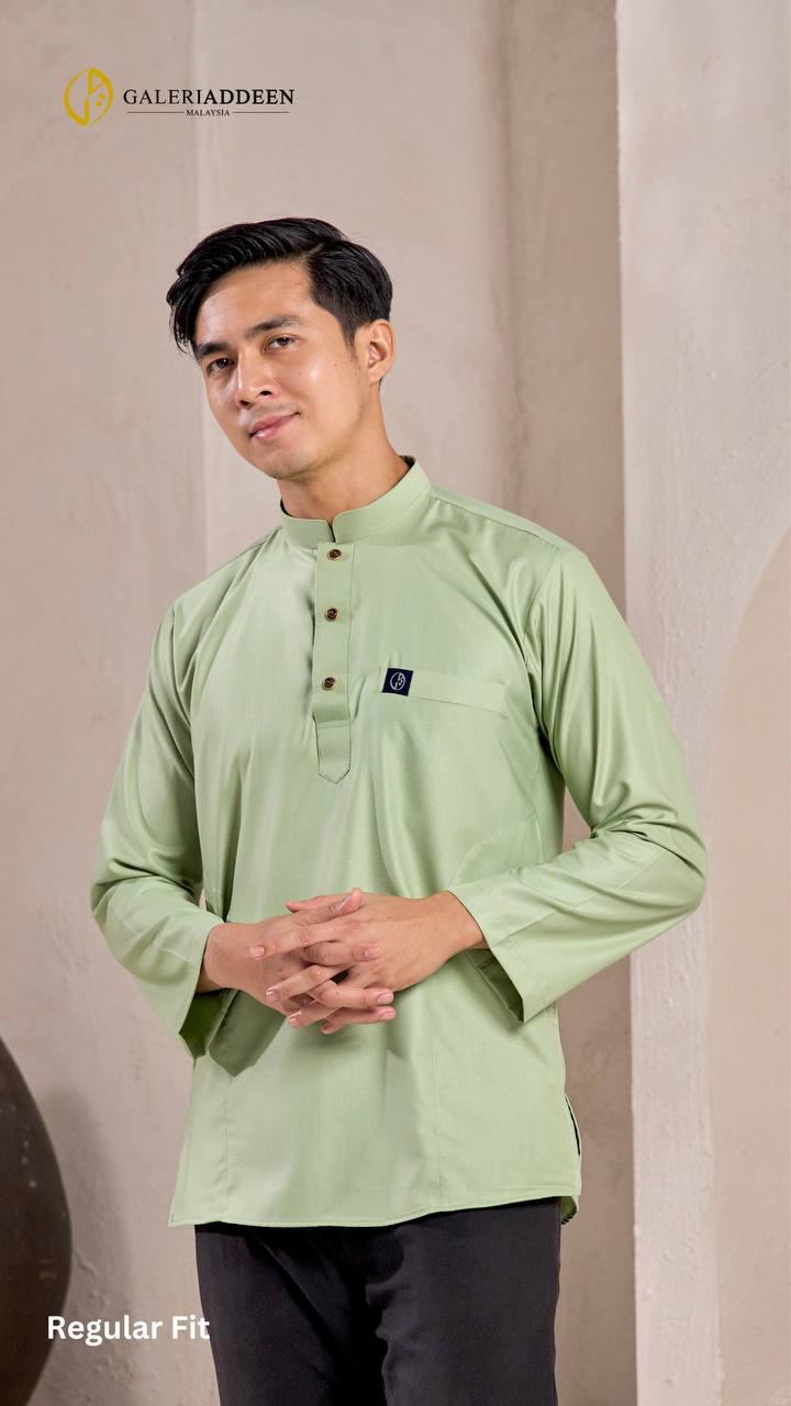 Kurta umair apple green regular fit kurtaumair_bygaleriaddeen