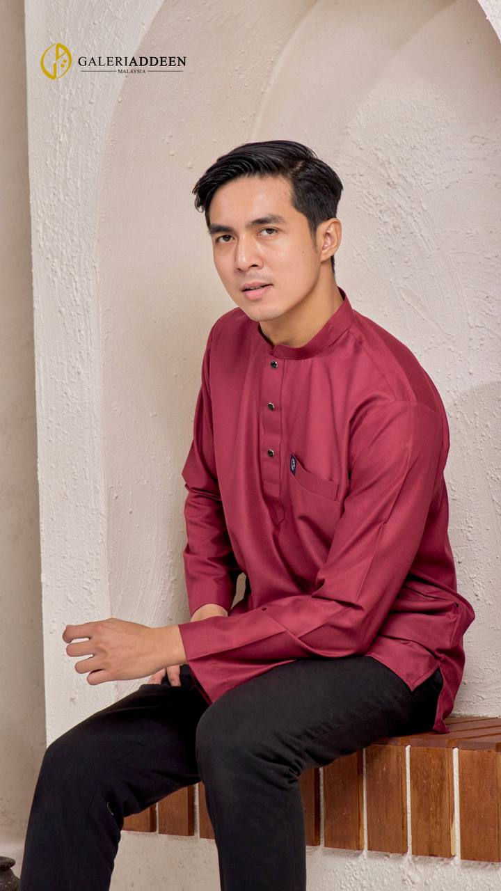 Kurta umair maroon full 3 kurtaumair_bygaleriaddeen