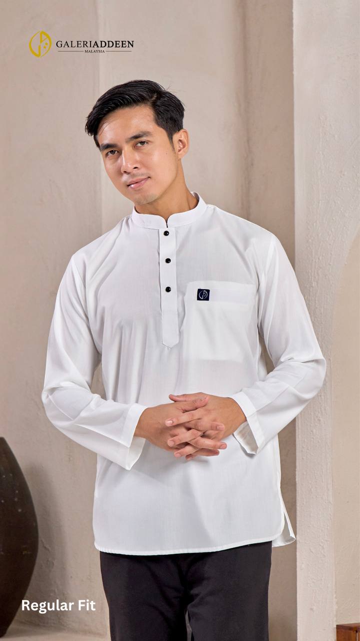 Kurta umair white regular fit kurtaumair_bygaleriaddeen