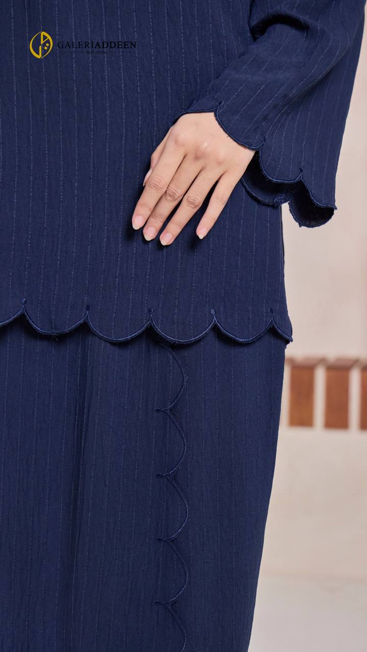 kurung mayra in navy blue sulam kurungmayra_bygaleriaddeen