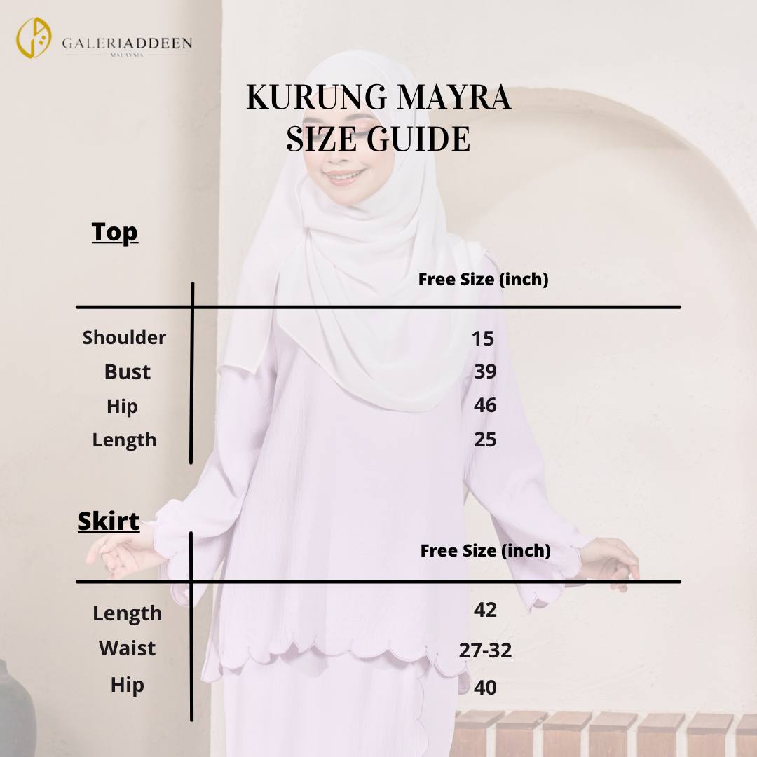 kurung mayra size guide kurungmayra_bygaleriaddeen