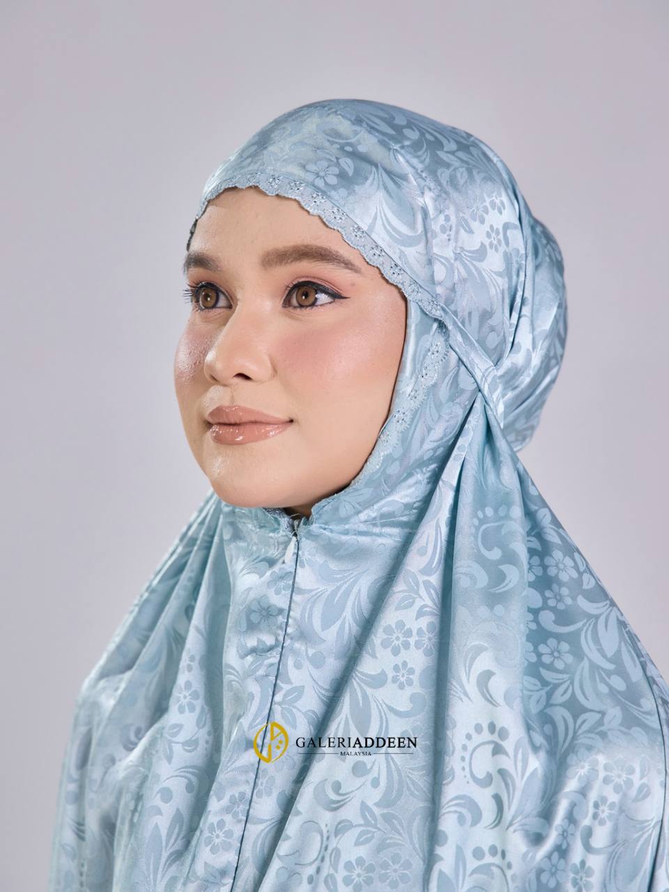 Telekung maleeqa in powder blue muka telekungmaleeqa_bygaleriaddeen