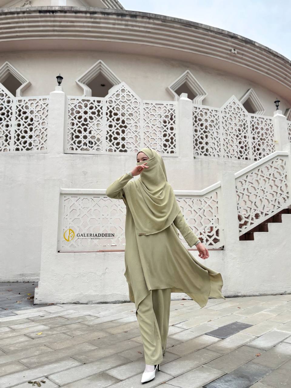 ilmira set matcha purdah full ilmiraumrahset_bygaleriaddeen