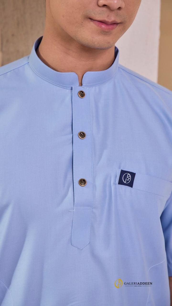 rizq 2.0 baby blue pocket button deets kurtarizq_bygaleriaddeen