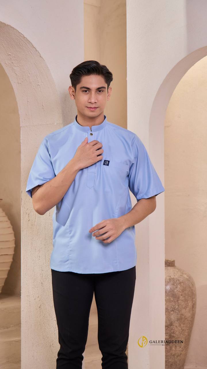 rizq 2.0 baby blue pocket half pose kurtarizq_bygaleriaddeen