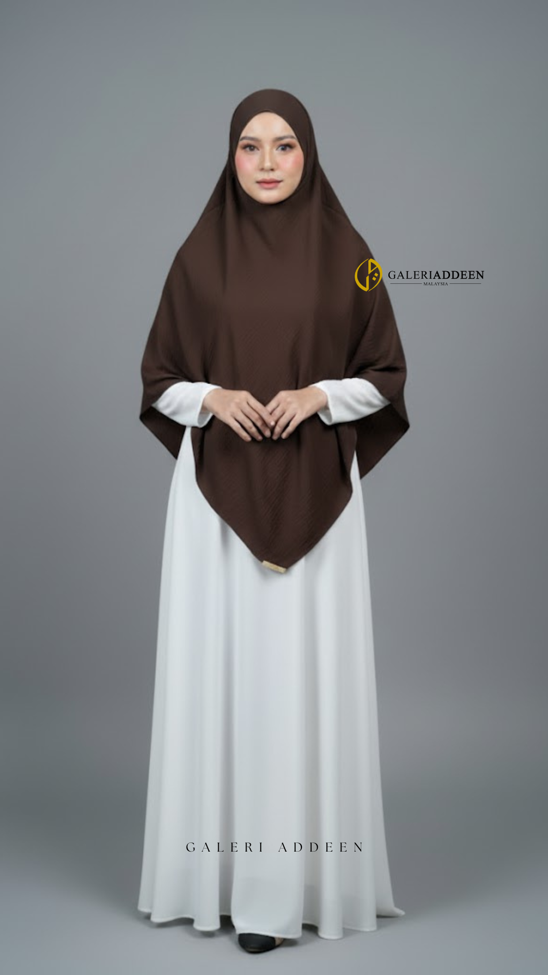 eliyah khimar full in darkbrown eliyahkhimarhajiumrah_bygaleriaddeen