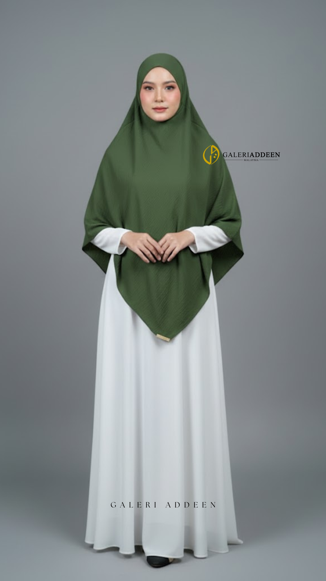 eliyah khimar full in mossgreen eliyahkhimarhajiumrah_bygaleriaddeen