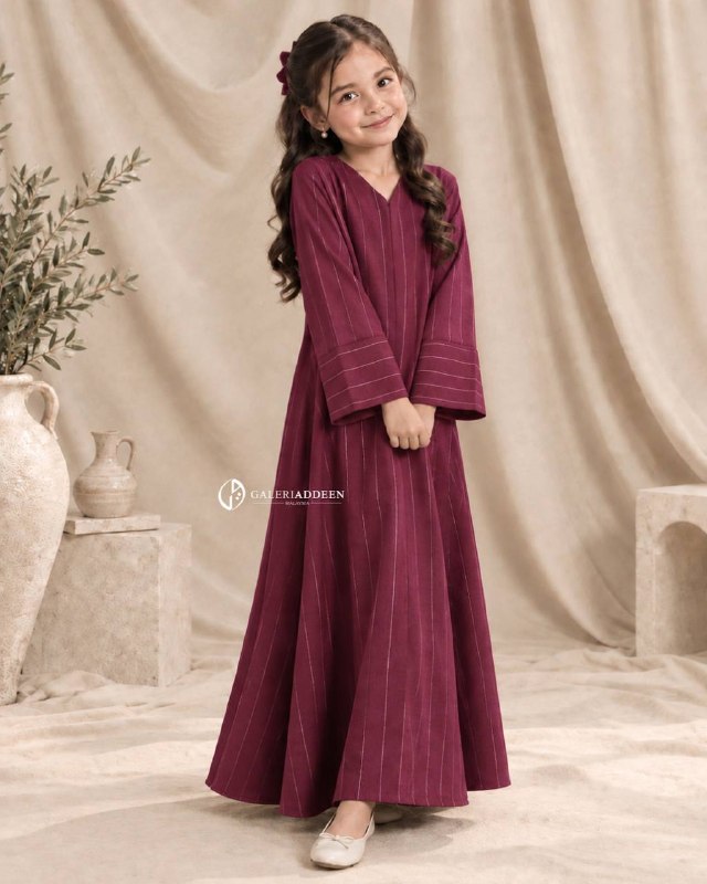 Abaya Salama Kids in Burgundy abayasalamakids_bygaleriaddeen