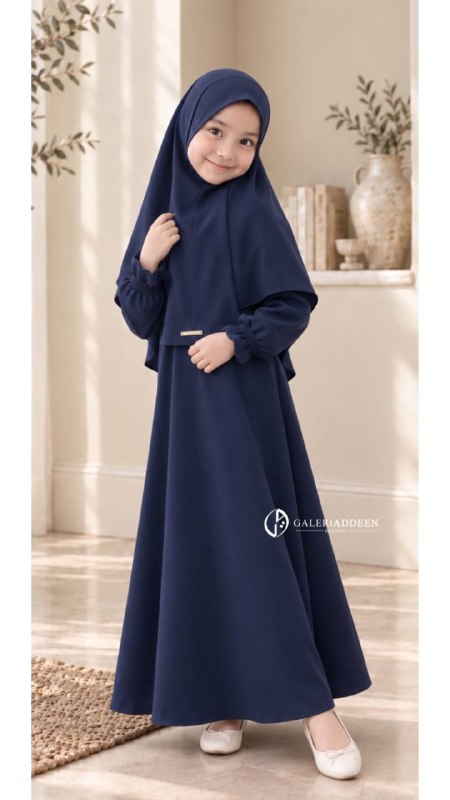 Issra Abaya Kids in navy blue 1 issraabayakids_bygaleriaddeen